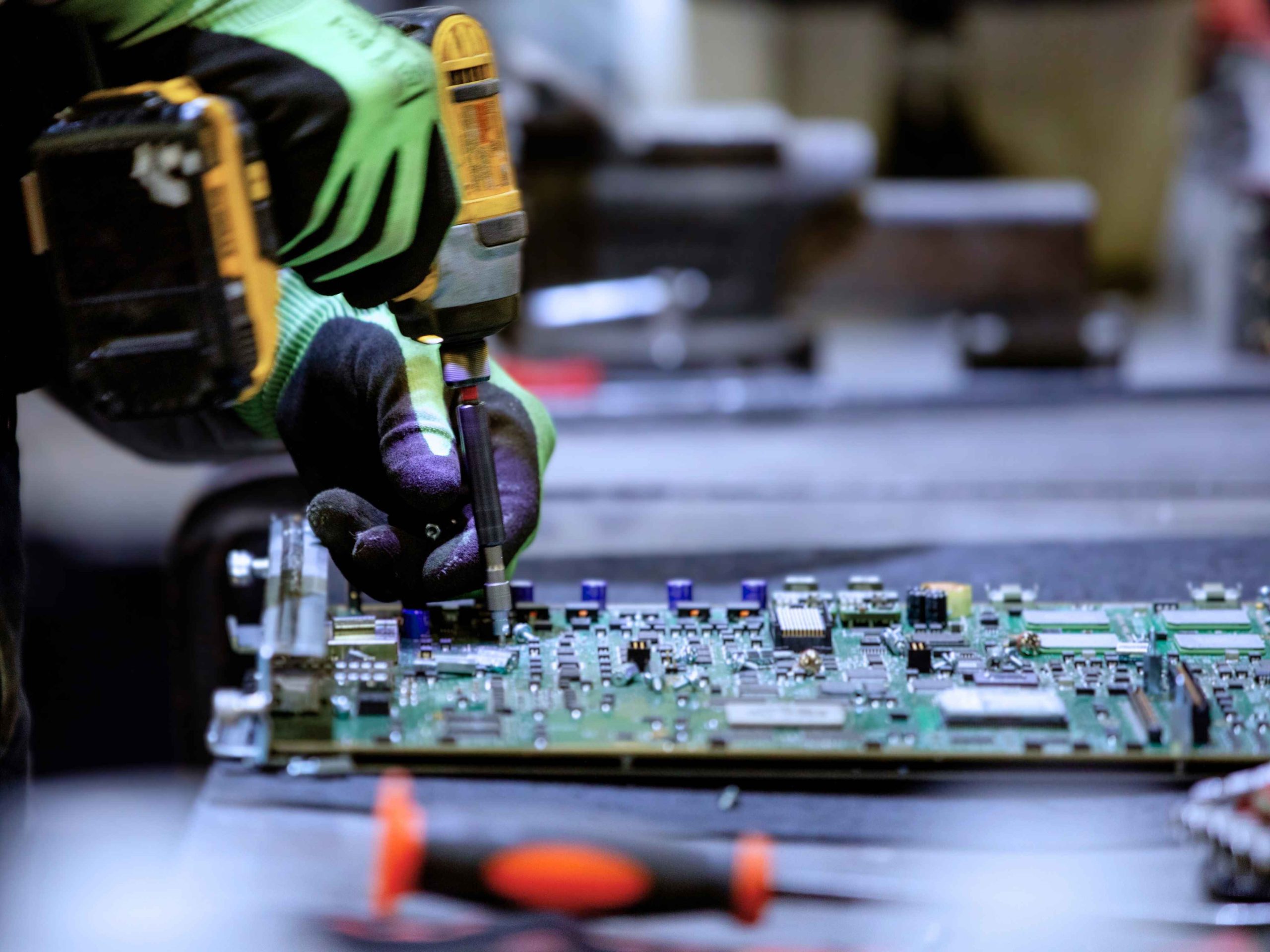 Retired assets are processed in an ITAD facility